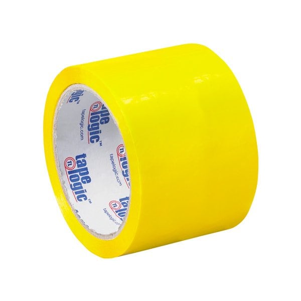 Tape Logic 3'' x 55 yds. - Yellow Tape Logic Carton Sealing Tape, 6PK T90522Y6PK - main